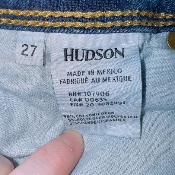 Hudson Women's Cat Mid Rise Ankle Skinny Jean with Step Hem size 27 - Picture 5 of 7